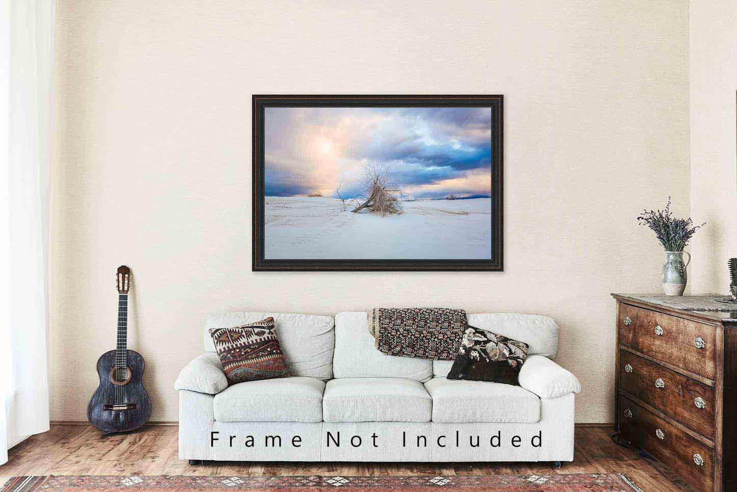 White Sands National Park Photography Print | Desert Southwest Picture | Tree Wall Art | New Mexico Landscape Photo | Nature Decor | Not Framed