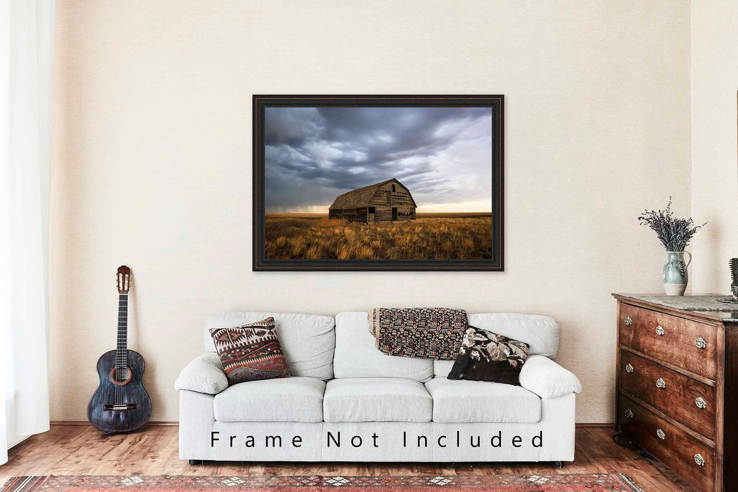 Rustic Barn Photography Print | Prairie Picture | Great Plains Wall Art | Oklahoma Photo | Farmhouse Decor | Not Framed