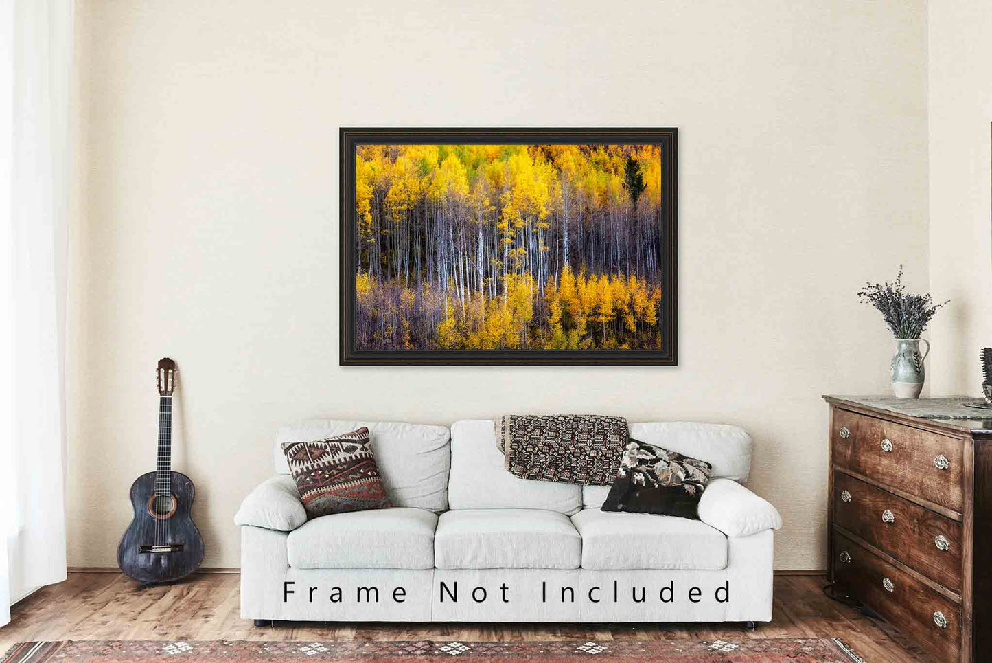 Fall Season Photography Art Print - Picture of Aspen Trees at Maroon Bells Western Colorado Autumn Forest Decor 4x6 to 30x45