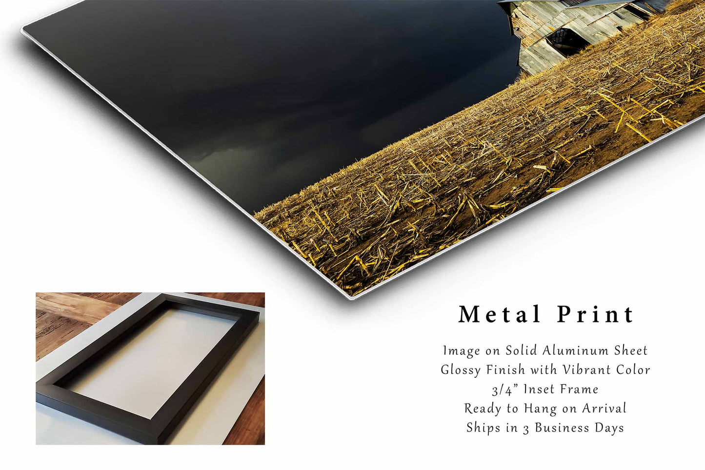 Barn Metal Print | Storm Photography | Great Plains Wall Art | Kansas Photo | Farm and Country Decor | Ready to Hang