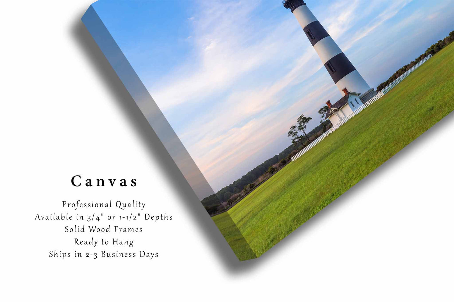 Bodie Island Lighthouse Canvas | Outer Banks Gallery Wrap | Atlantic Coast Photography | OBX North Carolina Wall Art | Coastal Decor | Ready to Hang