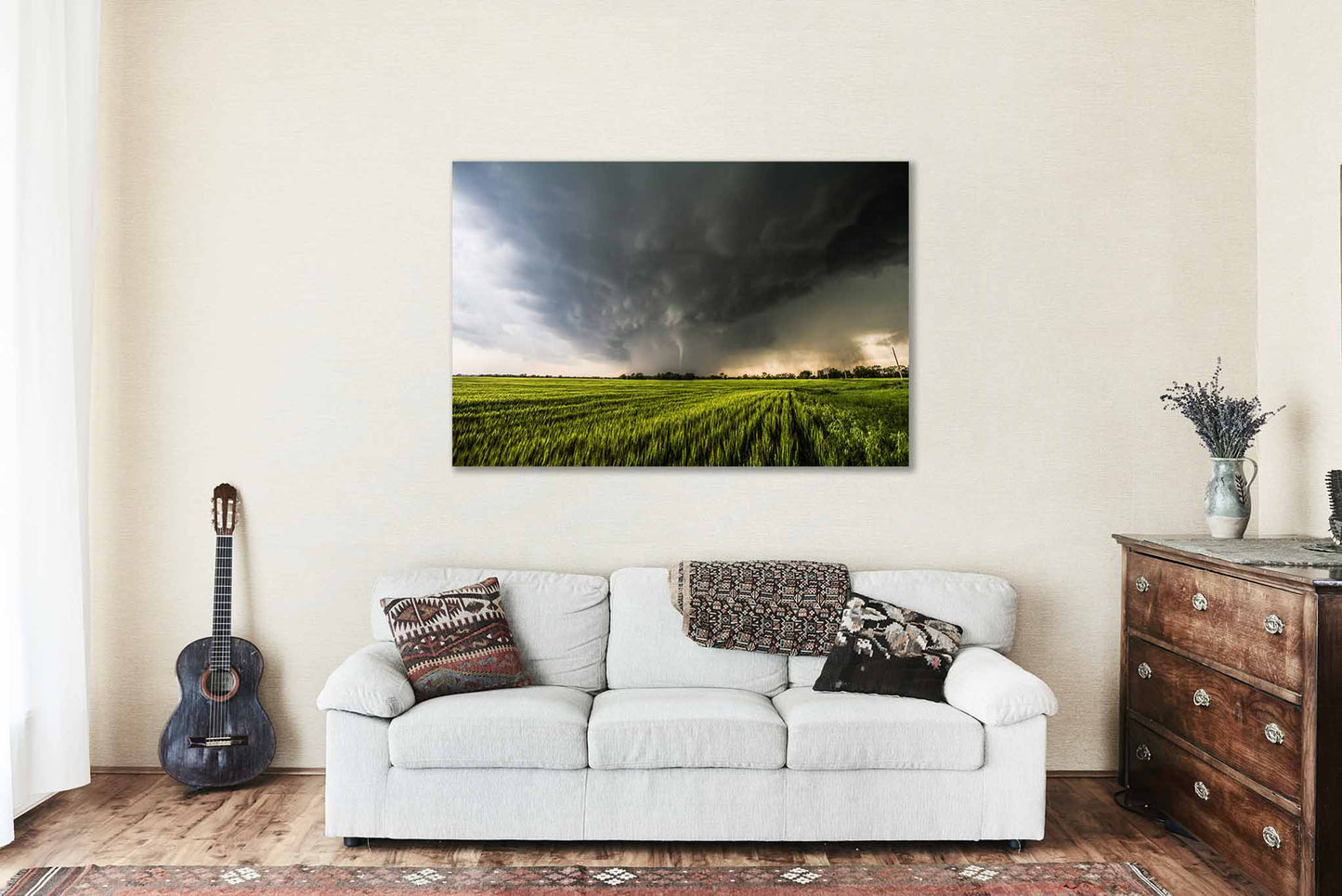 Tornado Canvas | Storm Gallery Wrap | Thunderstorm Photography | Kansas Landscape Wall Art | Weather Decor | Ready to Hang