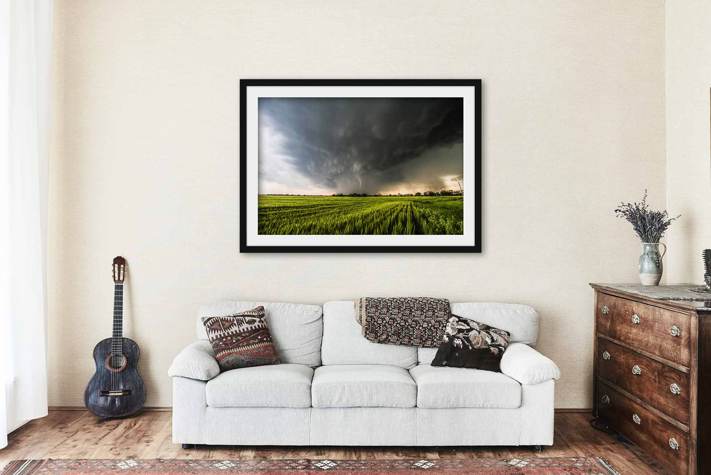 Tornado Framed and Matted Print | Storm Photo | Thunderstorm Decor | Kansas Landscape Photography | Weather Wall Art | Ready to Hang