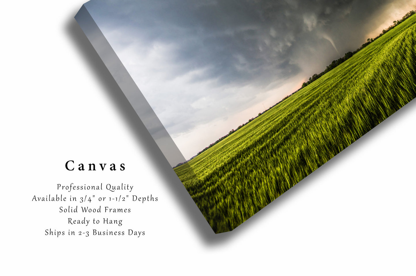 Canvas Wall Art | Tornado Picture | Thunderstorm Gallery Wrap | Kansas Photography | Extreme Weather Decor