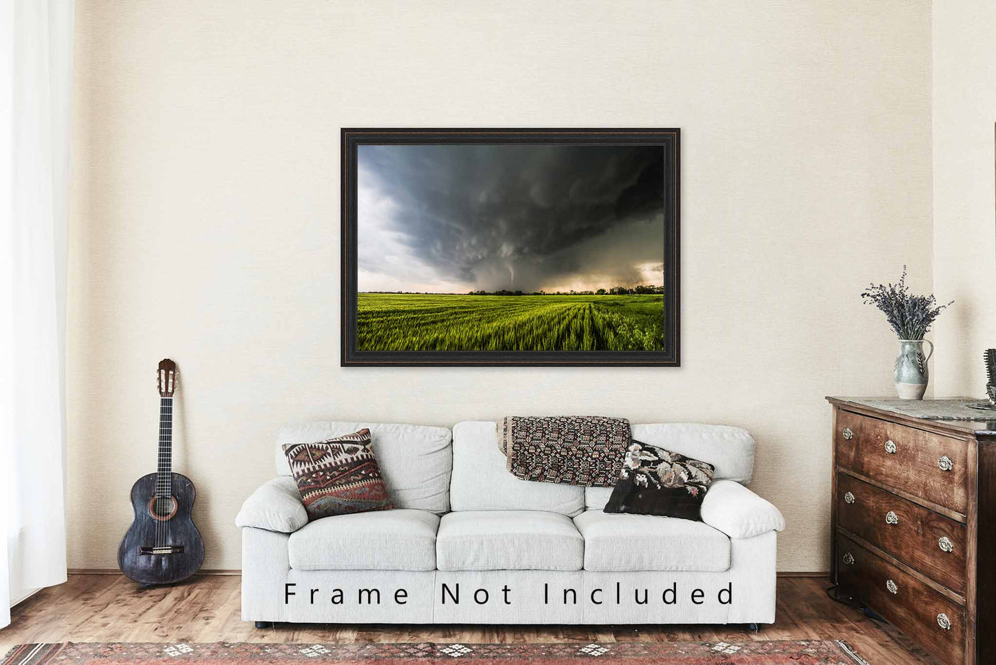 Kansas Fine Art Print - Photography Print of Tornado Revealing Itself Out of Rain in Southern Kansas Weather Picture Thunderstorm Artwork