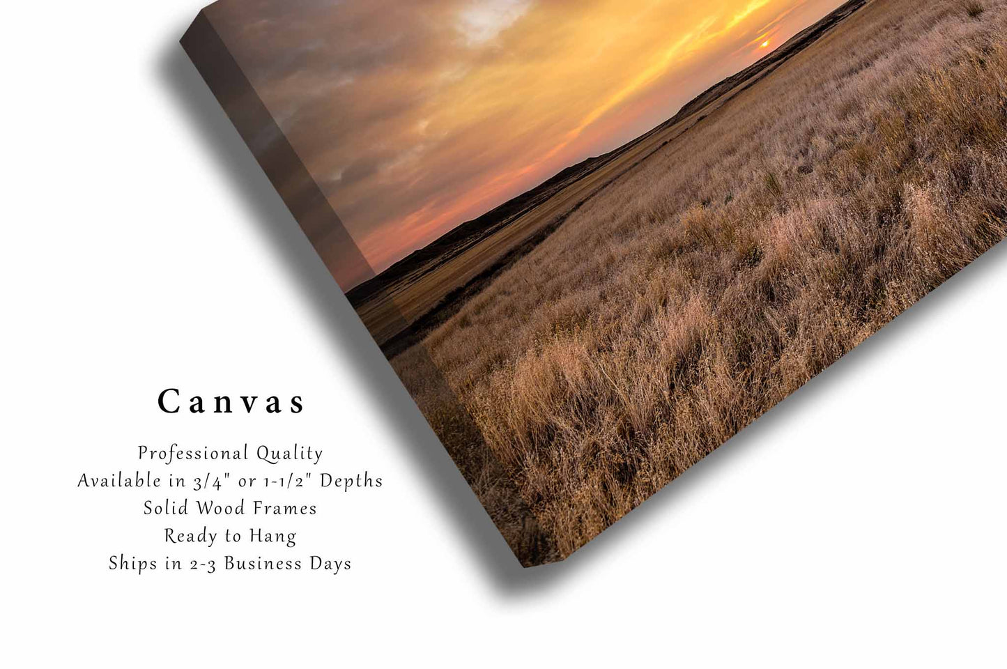 Great Plains Canvas | Sunrise Over Prairie Gallery Wrap | Montana Photography | Landscape Wall Art | Western Decor | Ready to Hang