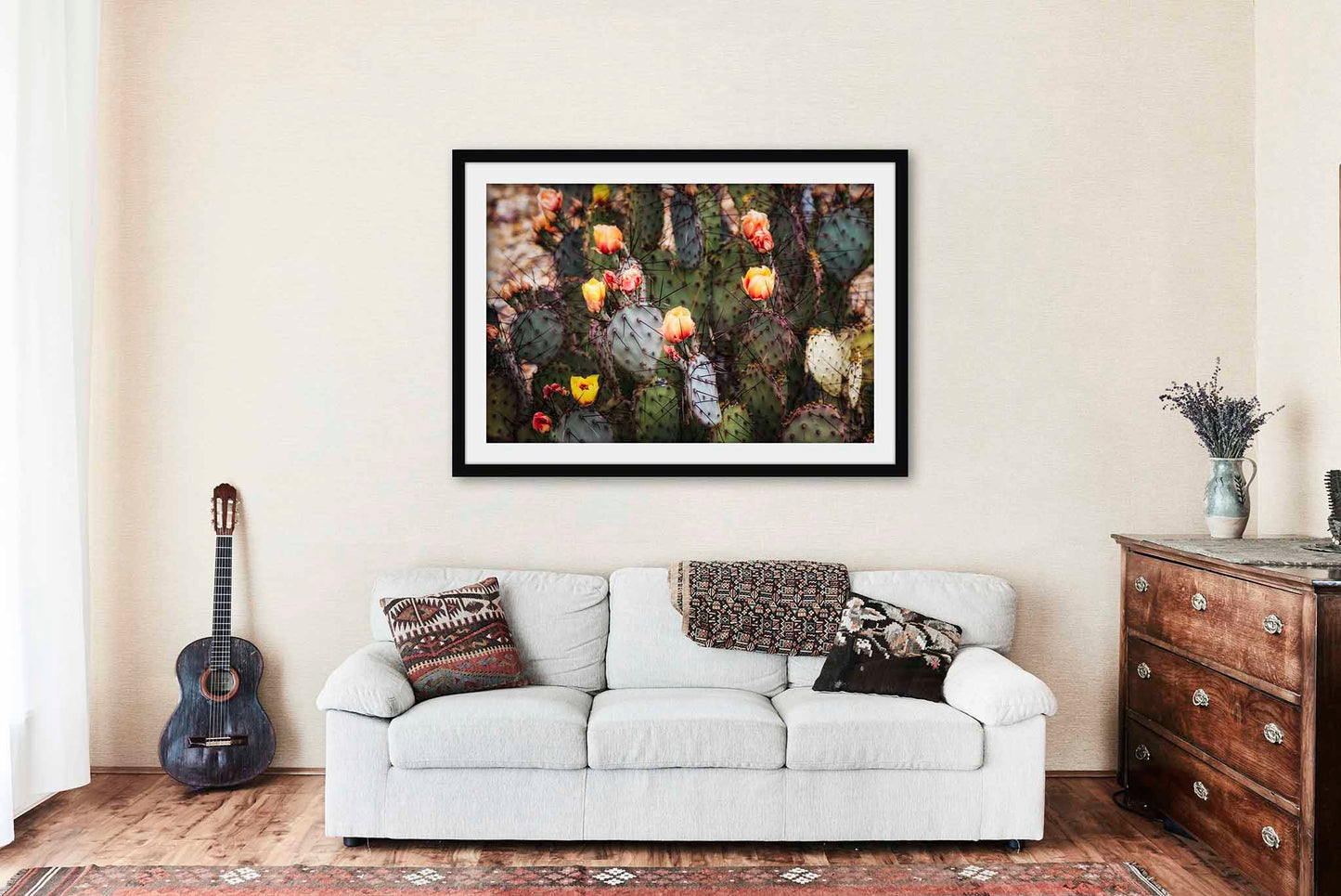 Blossoms of the Prickly Pear | Framed Desert Flowers Print | Big Bend West Texas Wall Art