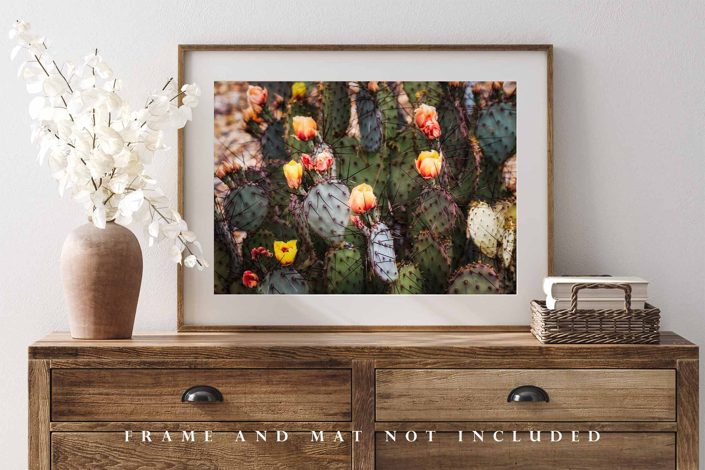 Prickly Pear Cactus Photography Print | Flower Blossoms Picture | Big Bend National Park Wall Art | West Texas Photo | Botanical Decor | Not Framed