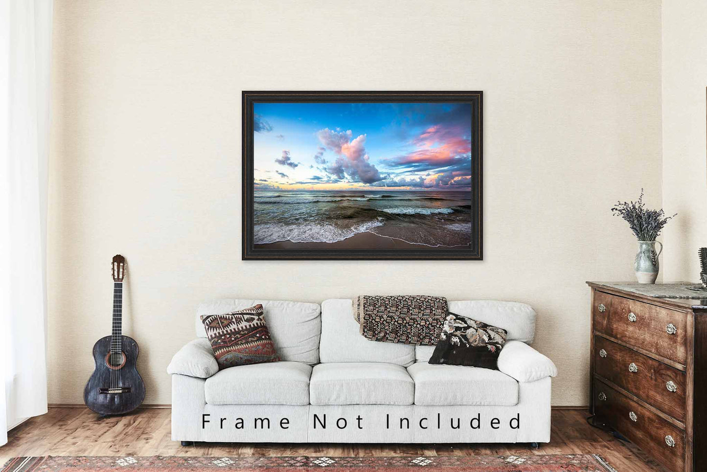 Coastal Photo Print | Scenic Sky Over Gulf of Mexico Picture | Orange Beach Alabama Wall Art | Seascape Photography | Gulf Coast Decor