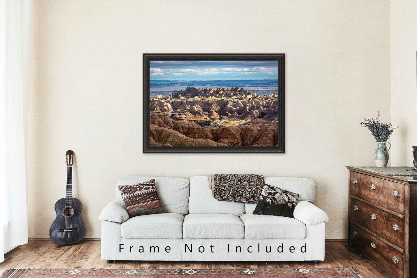 Landscape Photography Print - Wall Art Picture of Spires in South Dakota Badlands on Autumn Day Great Plains Photo Decor 5x7 to 40x60