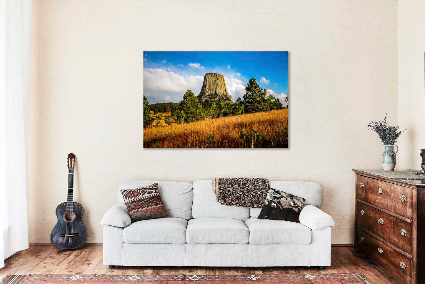 Devils Tower Canvas | Black Hills Gallery Wrap | National Monument Photography | Wyoming Landscape Wall Art | Nature Decor | Ready to Hang