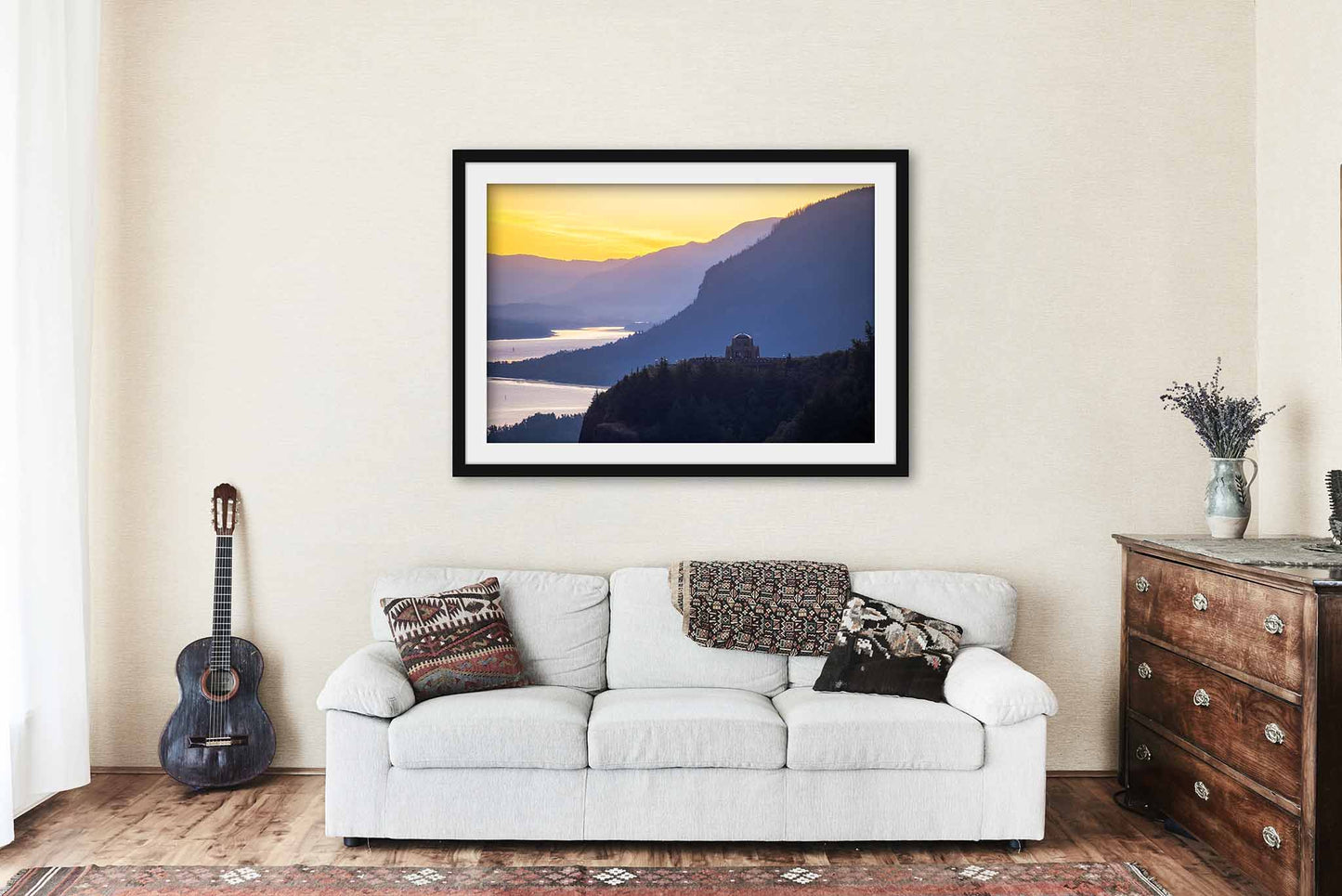 Coumbia River Vista | Framed Vista House Sunrise Print | Pacific Northwest Oregon Wall Art
