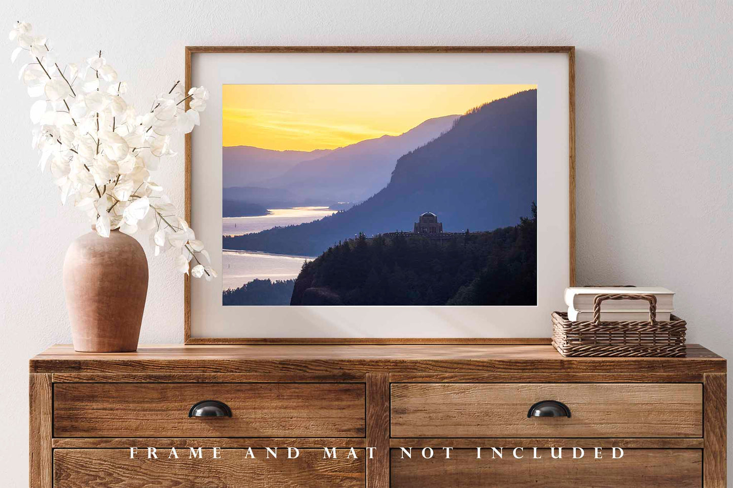 Vista House at Sunrise in Oregon Photo Print (Unframed) | Columbia River Gorge Wall Art Pacific Northwest Decor