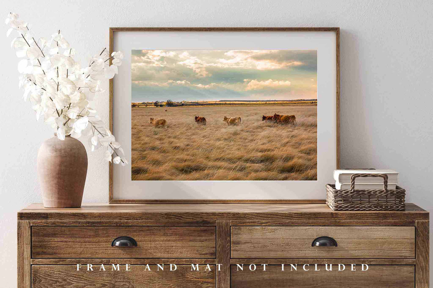 Cow Photography Print | Cattle Herd Picture | Farm and Ranch Wall Art | Texas Photo | Western Decor | Not Framed