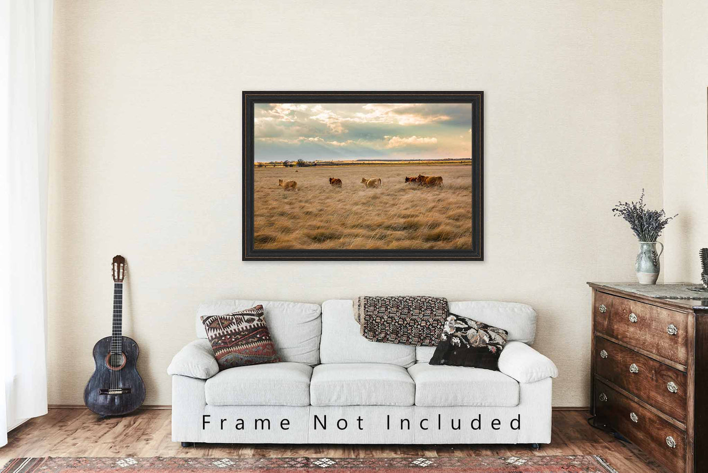 Cow Photography Print | Cattle Herd Picture | Farm and Ranch Wall Art | Texas Photo | Western Decor | Not Framed