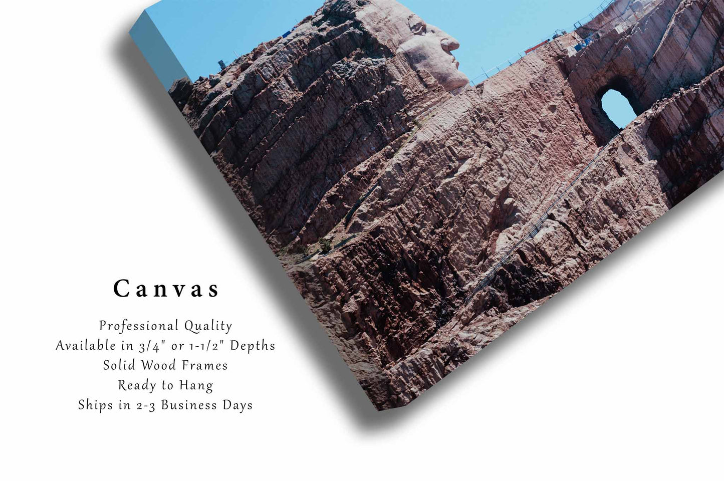 Crazy Horse Memorial Canvas | Black Hills Gallery Wrap | Sioux Indian Photography | South Dakota Wall Art | Native American Decor | Ready to Hang