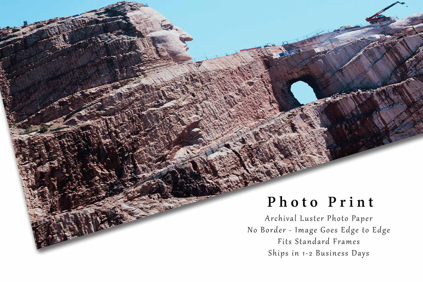 Crazy Horse Memorial Photography Print | Black Hills Picture | Sioux Indian Wall Art | South Dakota Photo | Native American Decor | Not Framed