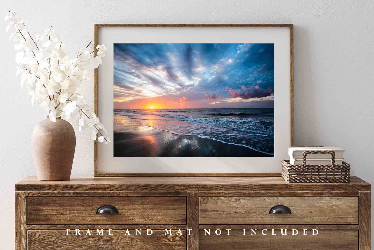 Coastal Photo Print | Sunrise Over Beach at Hilton Head Island SC Picture | South Carolina Wall Art | Seascape Photography | Nature Decor
