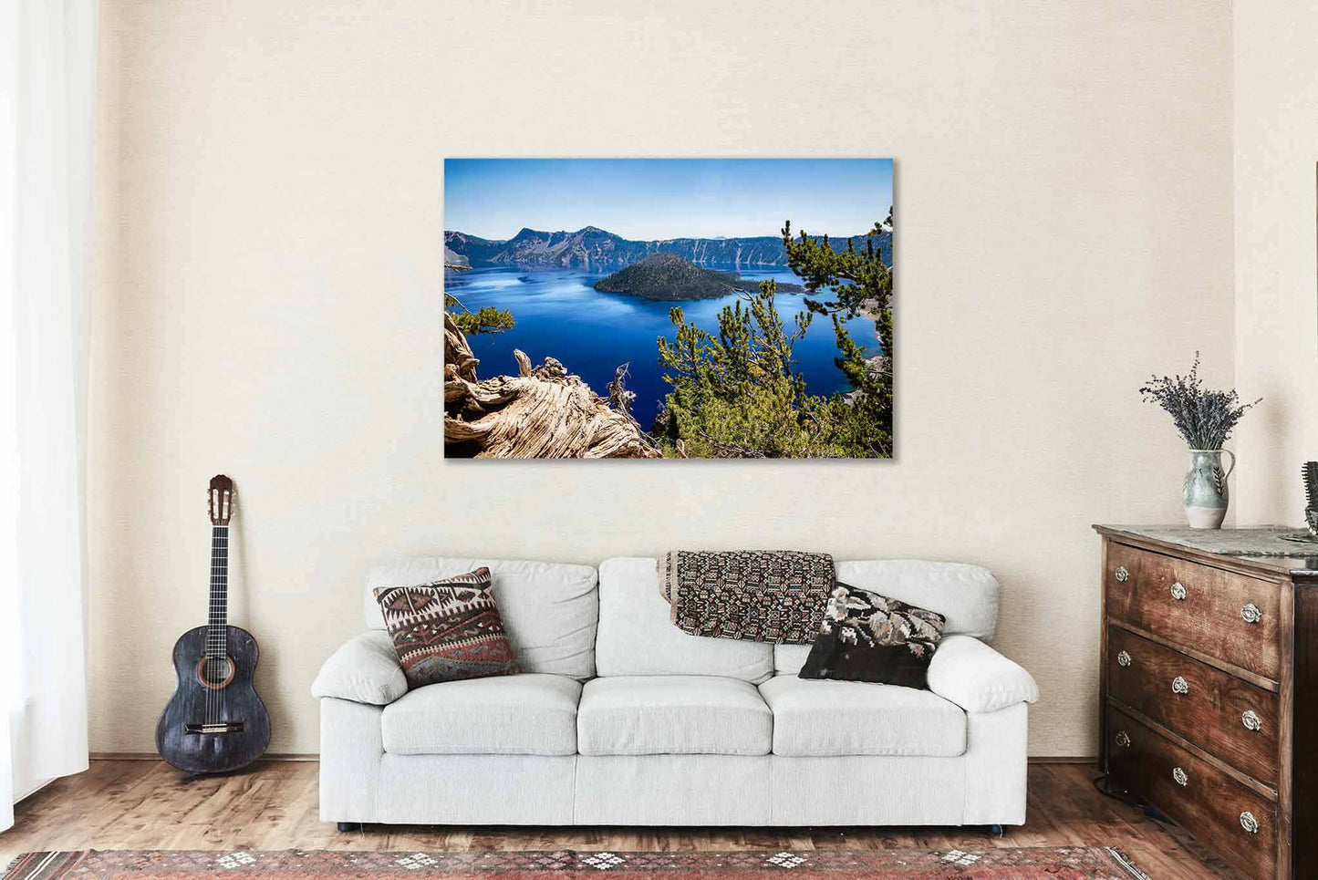 Crater Lake Canvas | Pacific Northwest Gallery Wrap | Oregon Photography | Wizard Island Wall Art | Nature Decor | Ready to Hang