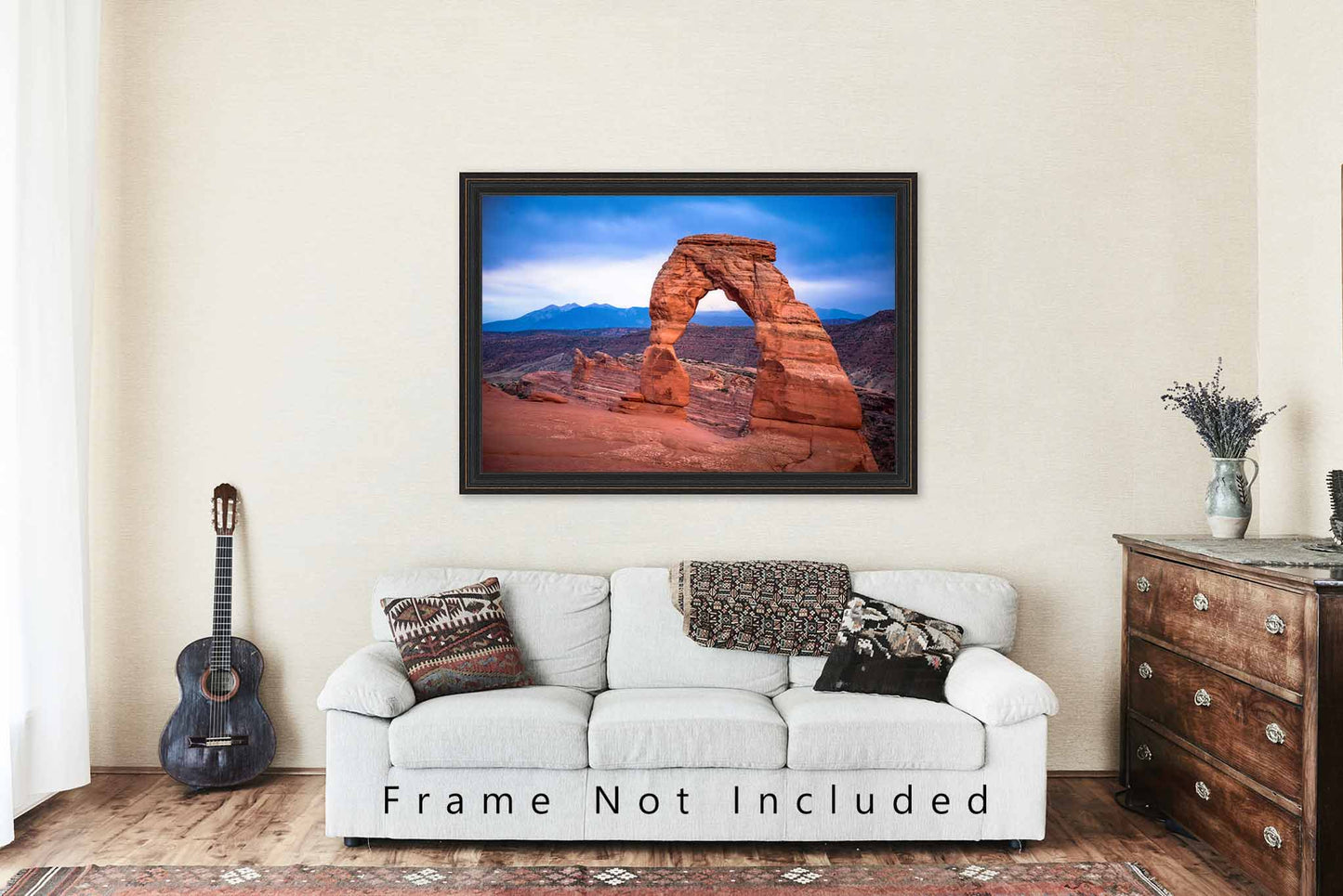 Desert Photography Print (Not Framed) Picture of Delicate Arch on Rainy Evening in Arches National Park Utah Western Wall Art Southwestern Decor
