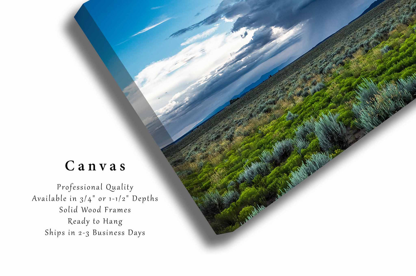 Monsoon Thunderstorm Canvas | Storm Over Sagebrush Gallery Wrap | Southwestern Photography | New Mexico Landscape Wall Art | High Desert Decor | Ready to Hang