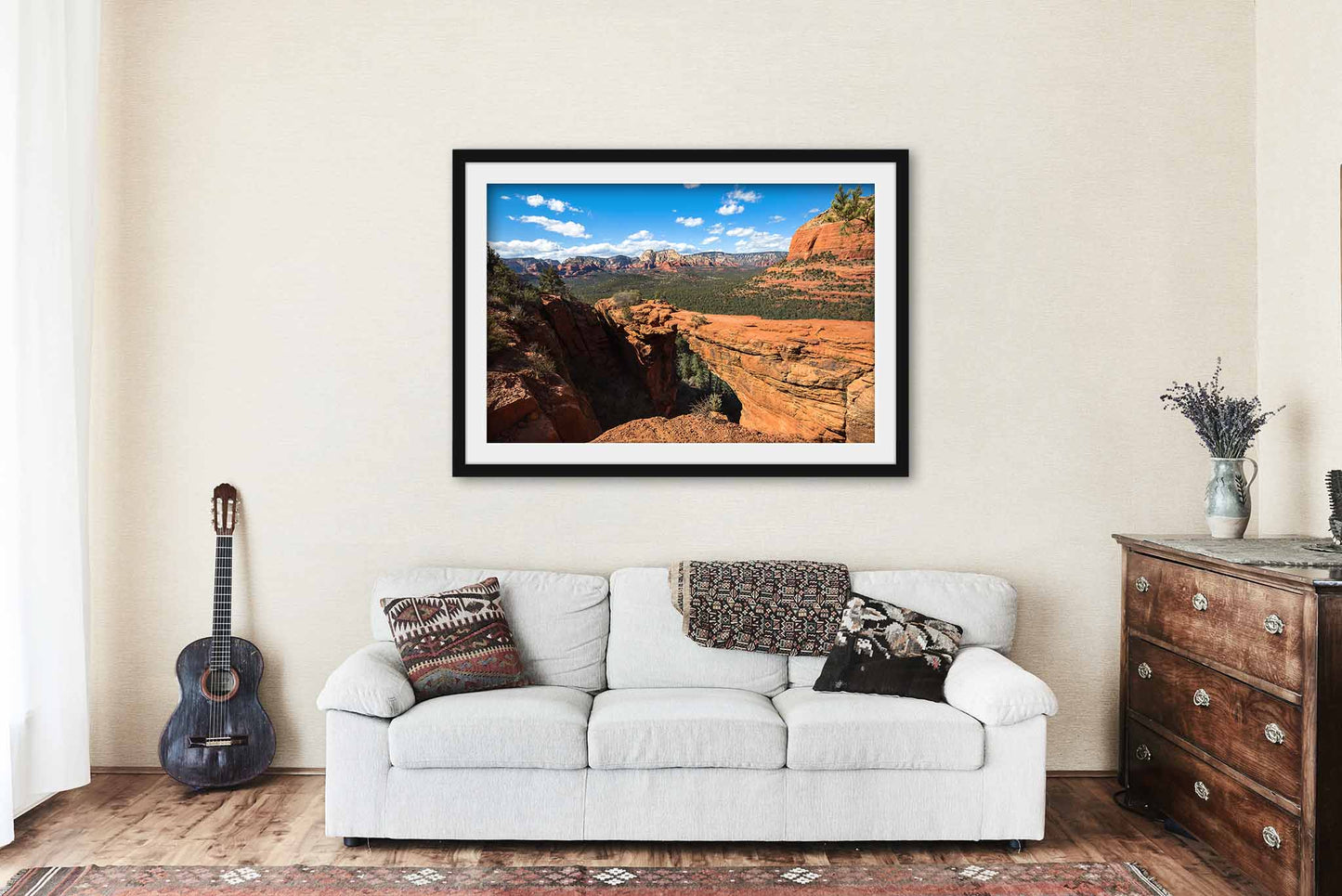 Framed Print (Ready to Hang) Picture of Devils Bridge near Sedona Arizona Desert Wall Art Southwestern Decor