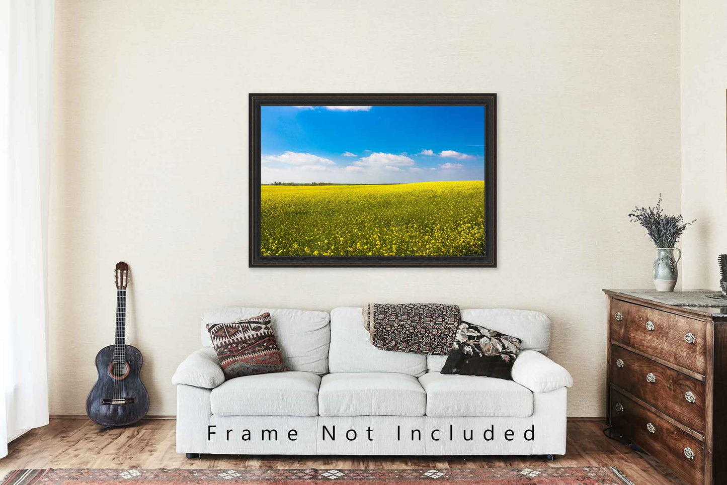 Country Photo Print | Canola Field Picture | Oklahoma Wall Art | Farm Photography | Farmhouse Decor