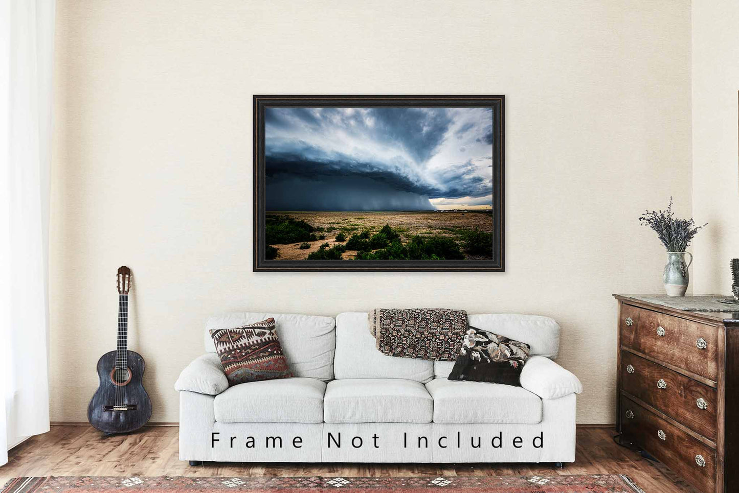 Storm Photography Photography Print | Thunderstorm Picture | Rain Wall Art | Kansas Weather Photo | Great Plains Decor | Not Framed