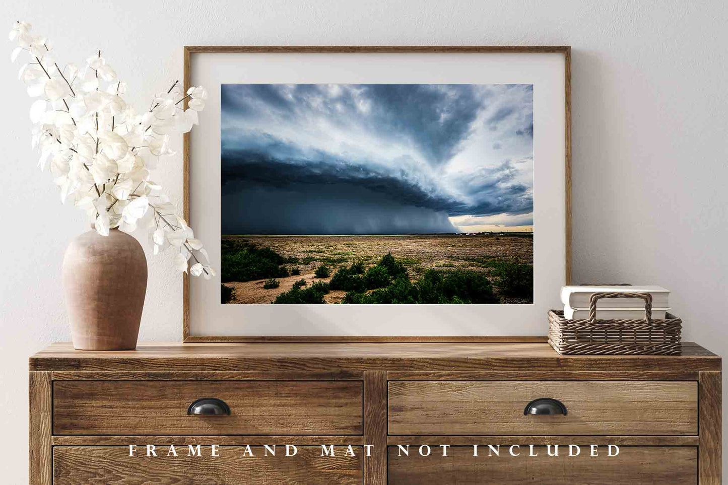 Storm Photography Photography Print | Thunderstorm Picture | Rain Wall Art | Kansas Weather Photo | Great Plains Decor | Not Framed