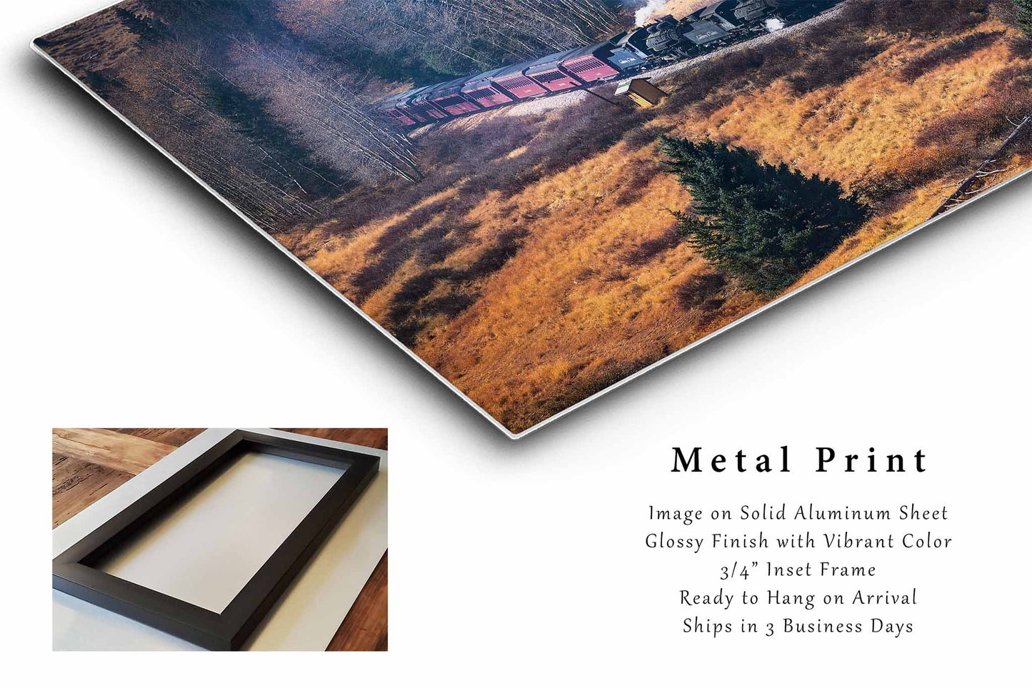 Train Metal Print | Steam Engine Photography | Locomotive Railfan Wall Art | Colorado Photo | Railroad Decor | Ready to Hang