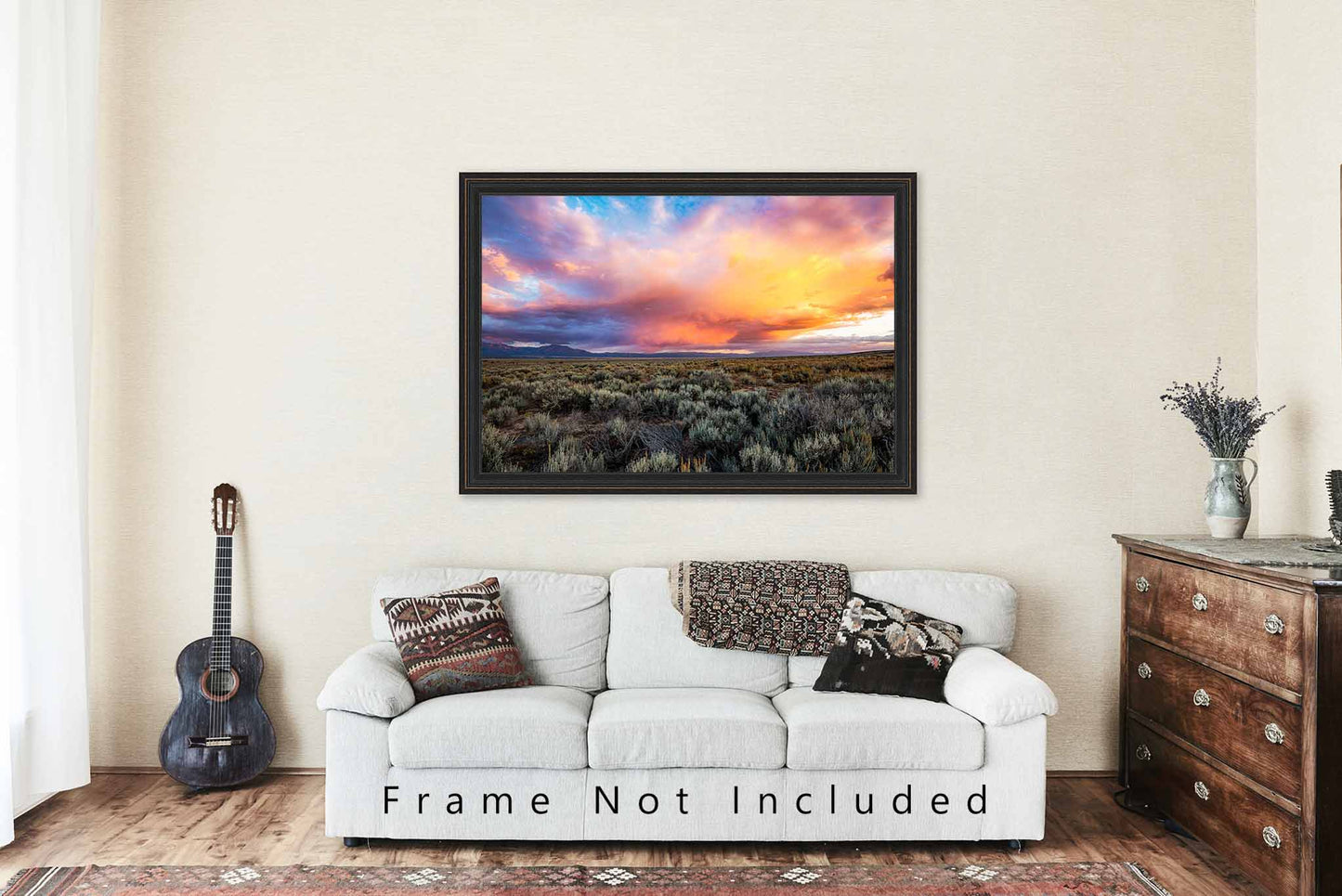 Southwestern Photography Print (Not Framed) Picture of Colorful Storm Cloud Over Sagebrush near Taos New Mexico Monsoon Wall Art Nature Decor