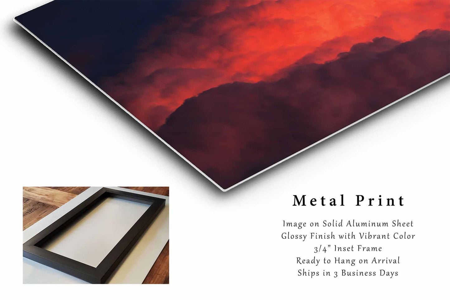 Storm Cloud Metal Print | Cumulonimbus Photography | Stormy Sky Wall Art | Texas Photo | Weather Decor | Ready to Hang