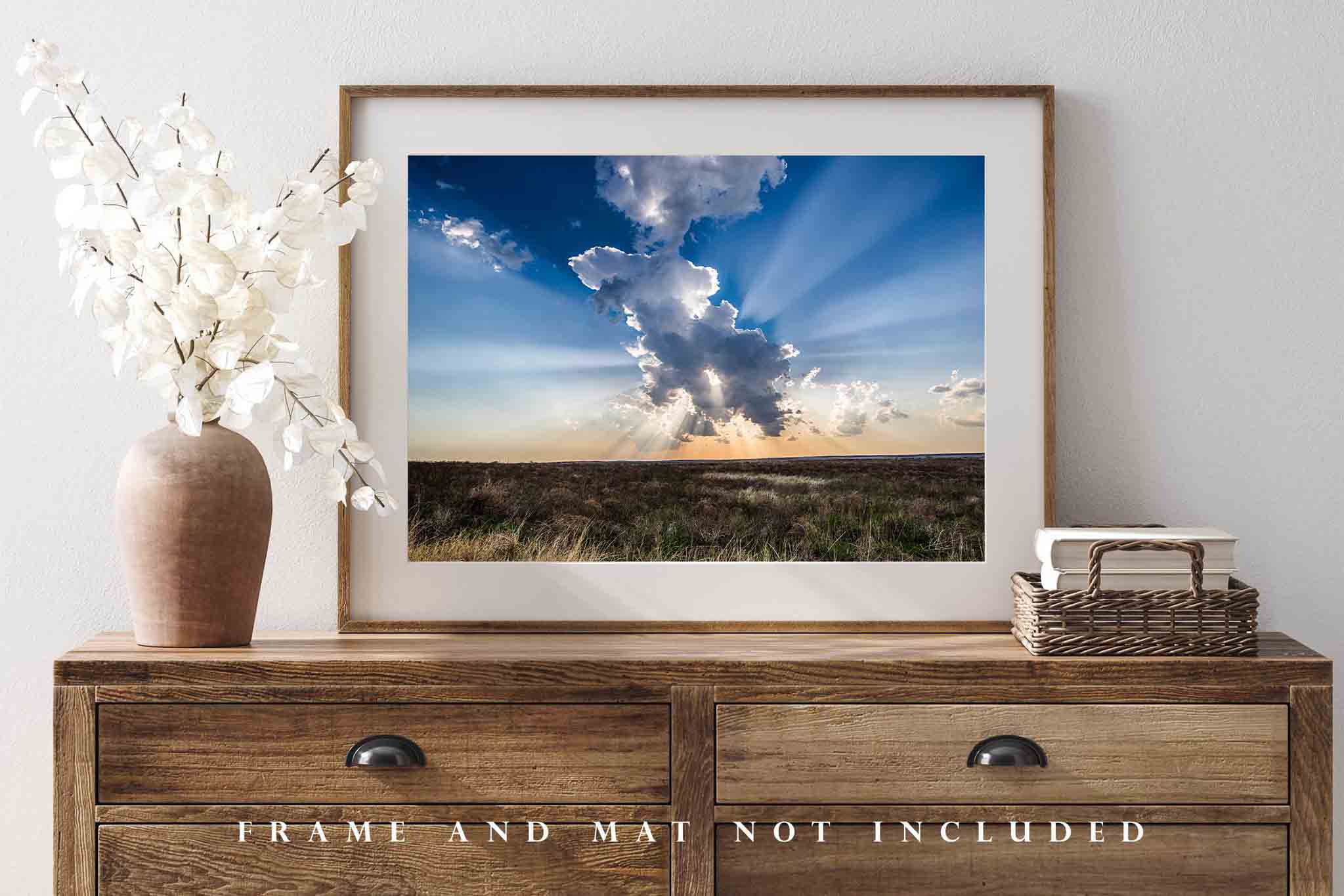 Photographic print Beyond the clouds, popular karst landscape at dawn, yellow clouds, furnishing accessories