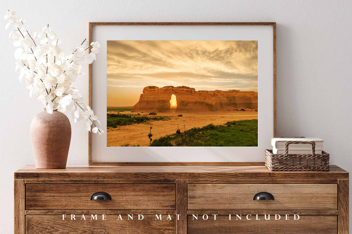 Monument Rocks Photography Print | Prairie Sunset Picture | Great Plains Wall Art | Kansas Landscape Photo | Western Decor | Not Framed