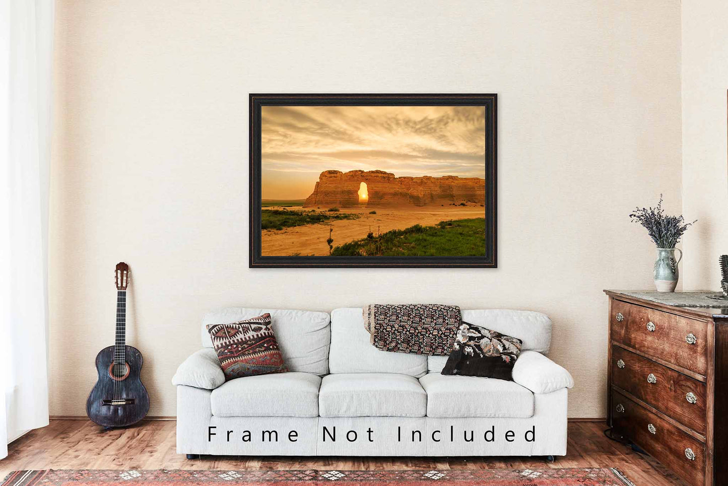 Monument Rocks Photography Print | Prairie Sunset Picture | Great Plains Wall Art | Kansas Landscape Photo | Western Decor | Not Framed