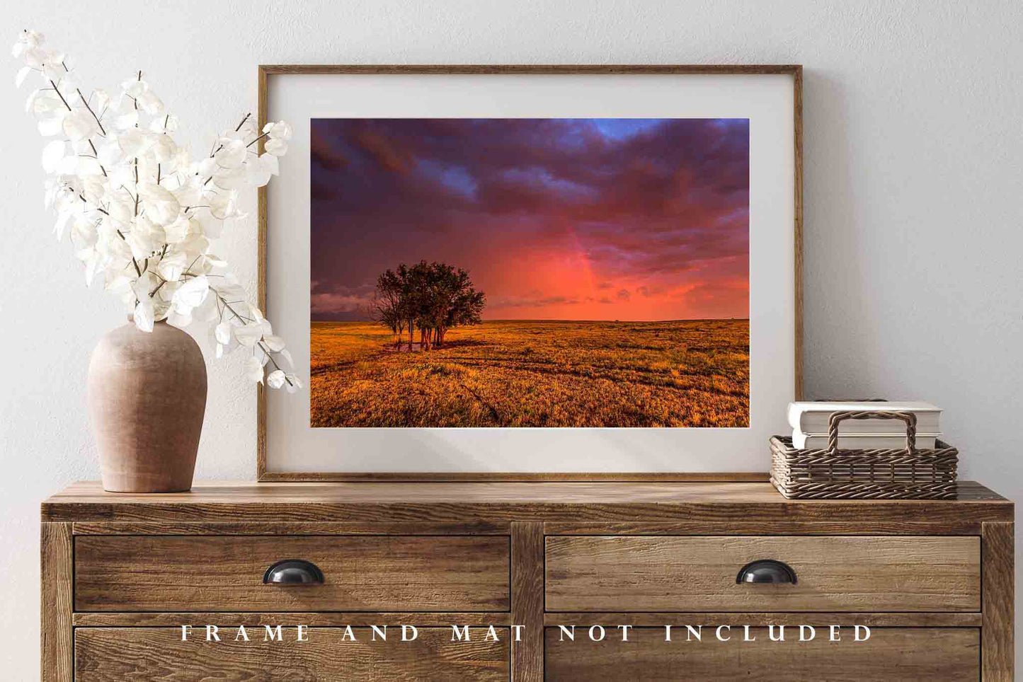 Prairie Photography Print | Stormy Sky Picture | Great Plains Wall Art | Oklahoma Landscape Photo | Nature Decor | Unframed
