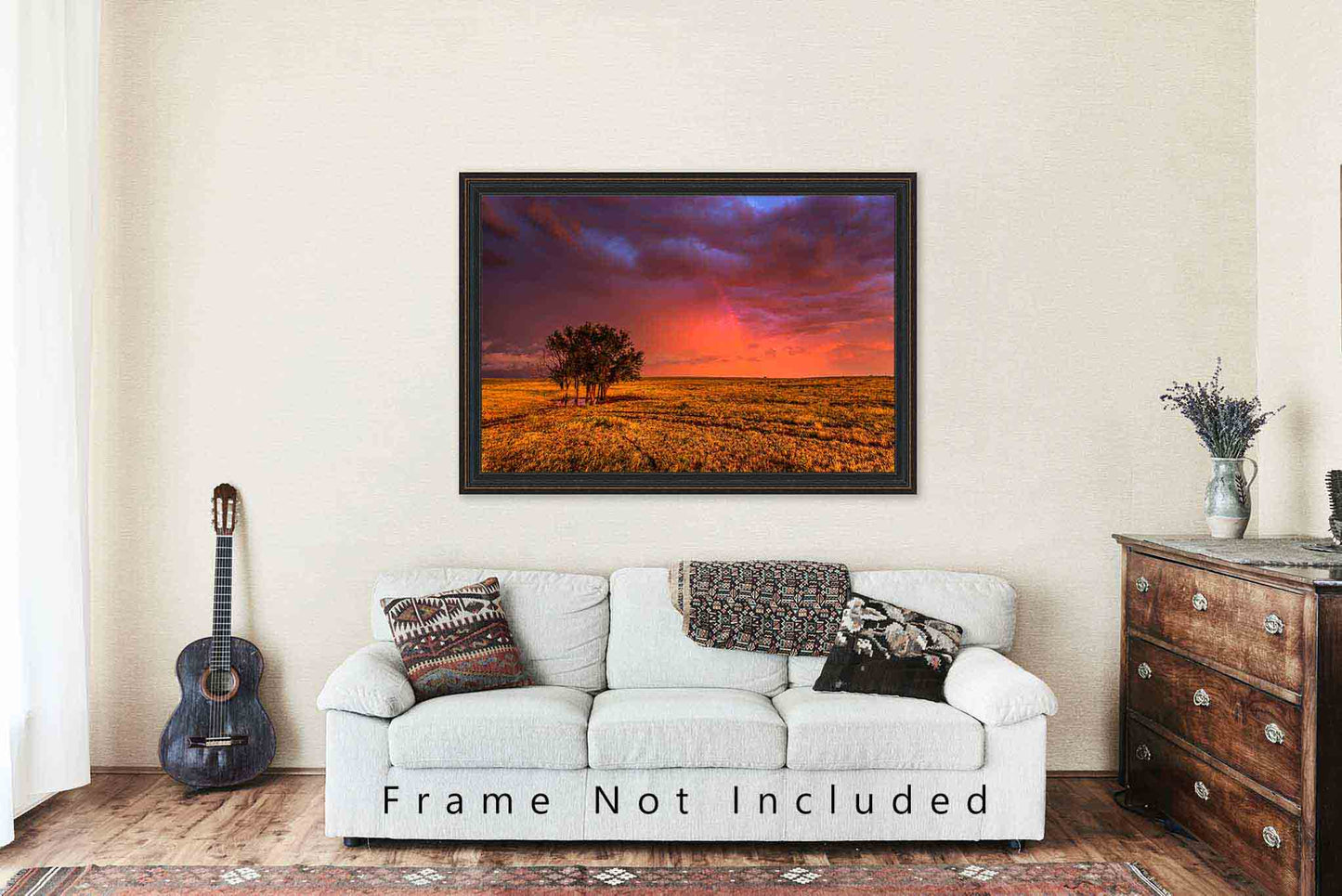 Prairie Photography Print | Stormy Sky Picture | Great Plains Wall Art | Oklahoma Landscape Photo | Nature Decor | Unframed