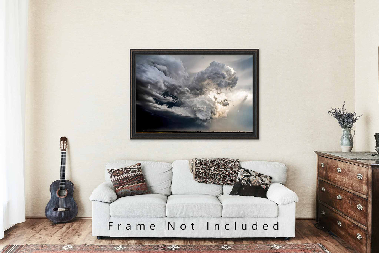 Storm Photography Wall Art Print - Picture of Cloud Shaped As Fist Over Oklahoma Plains Exteme Thunderstorm Weather Decor 4x6 to 30x45