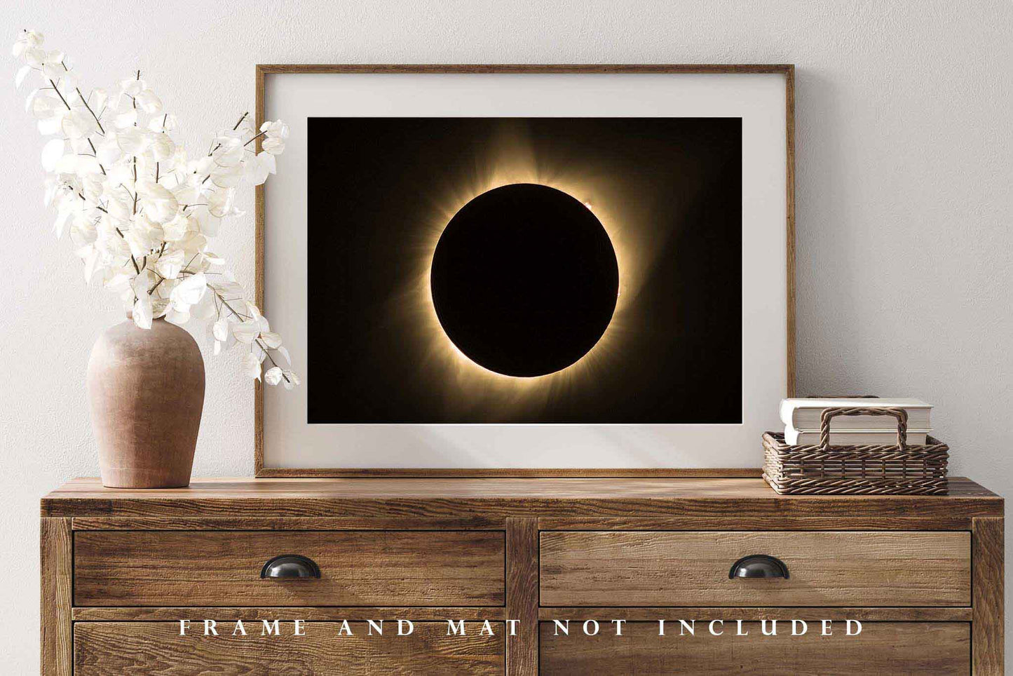 Total Solar Eclipse Photography Print | Celestial Picture | Nebraska Wall Art | Sun and Moon Photo | Science Decor | Not Framed