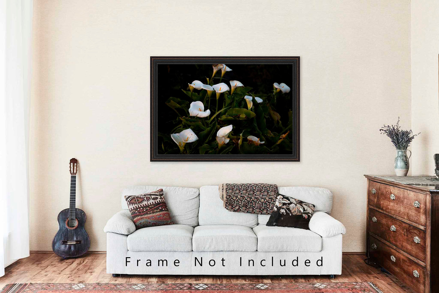 Wild Calla Lilies in Big Sur California Photo Print (Unframed) | Flower Wall Art Nature Decor