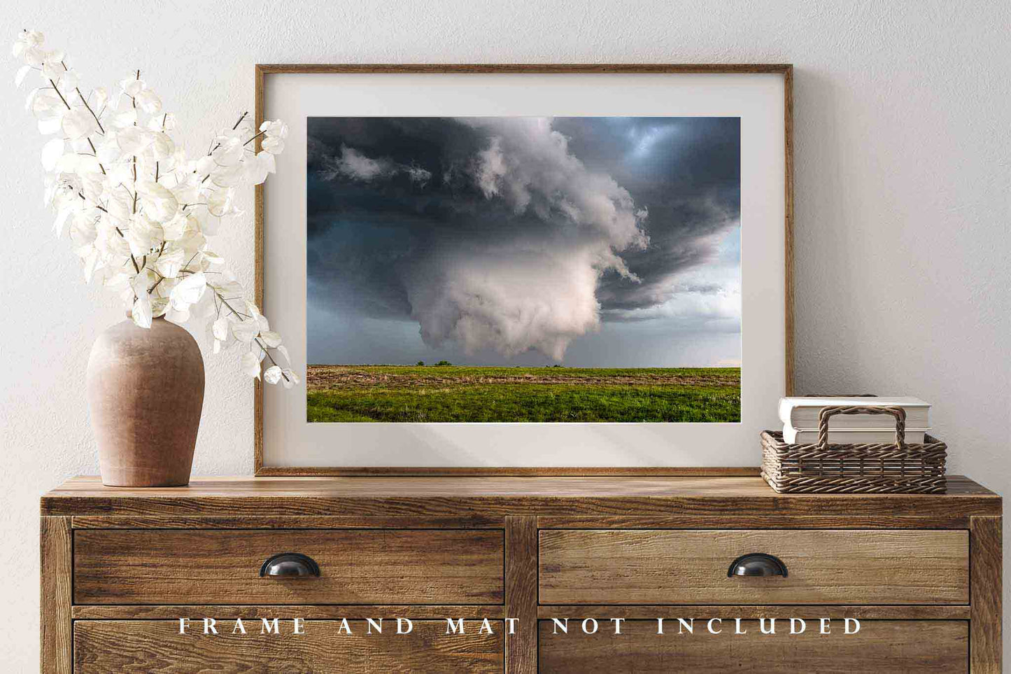 Supercell Thunderstorm Photography Print | Mesocyclone Storm Picture | Extreme Weather Wall Art | Oklahoma Photo | Nature Decor | Not Framed