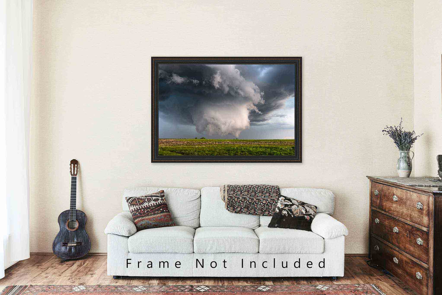 Supercell Thunderstorm Photography Print | Mesocyclone Storm Picture | Extreme Weather Wall Art | Oklahoma Photo | Nature Decor | Not Framed