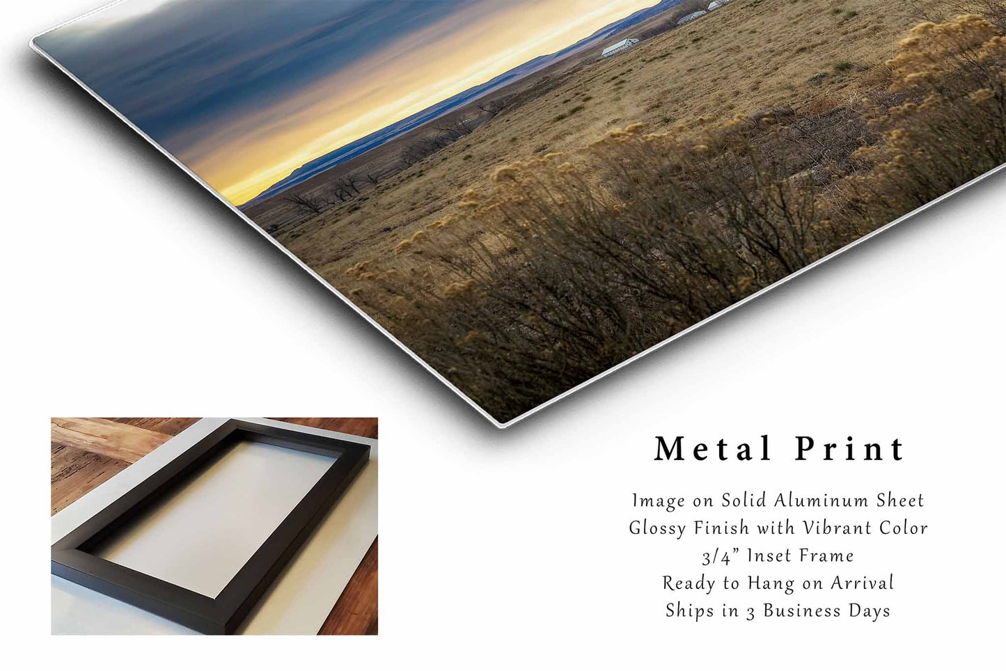 Forever West | Sunrise Over Mountains Metal Print Wall Art | Raton New Mexico Landscape Photography