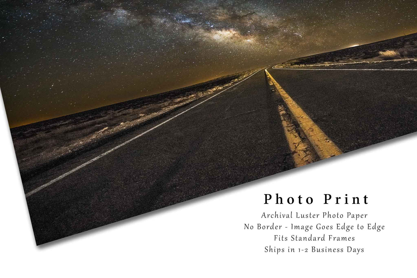 Milky Way Photography Print | Highway Picture | Arizona Wall Art | Night Sky Photo | Celestial Decor | Not Framed
