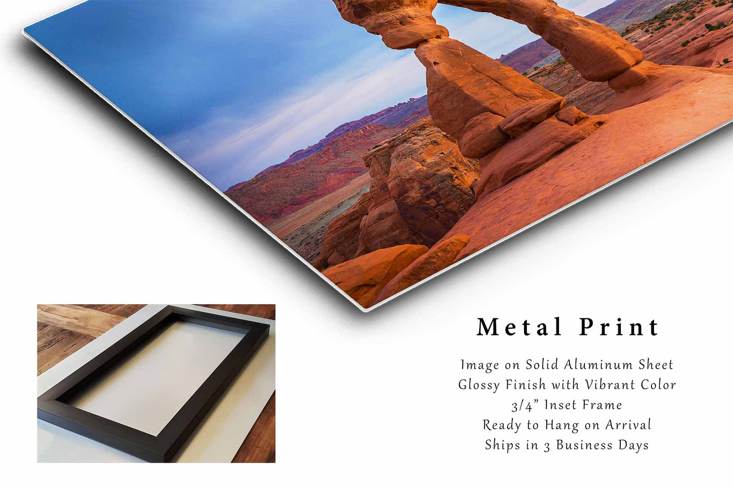 Delicate Arch Metal Print | Arches National Park Photography | Desert Wall Art | Utah Photo | Western Decor | Ready to Hang