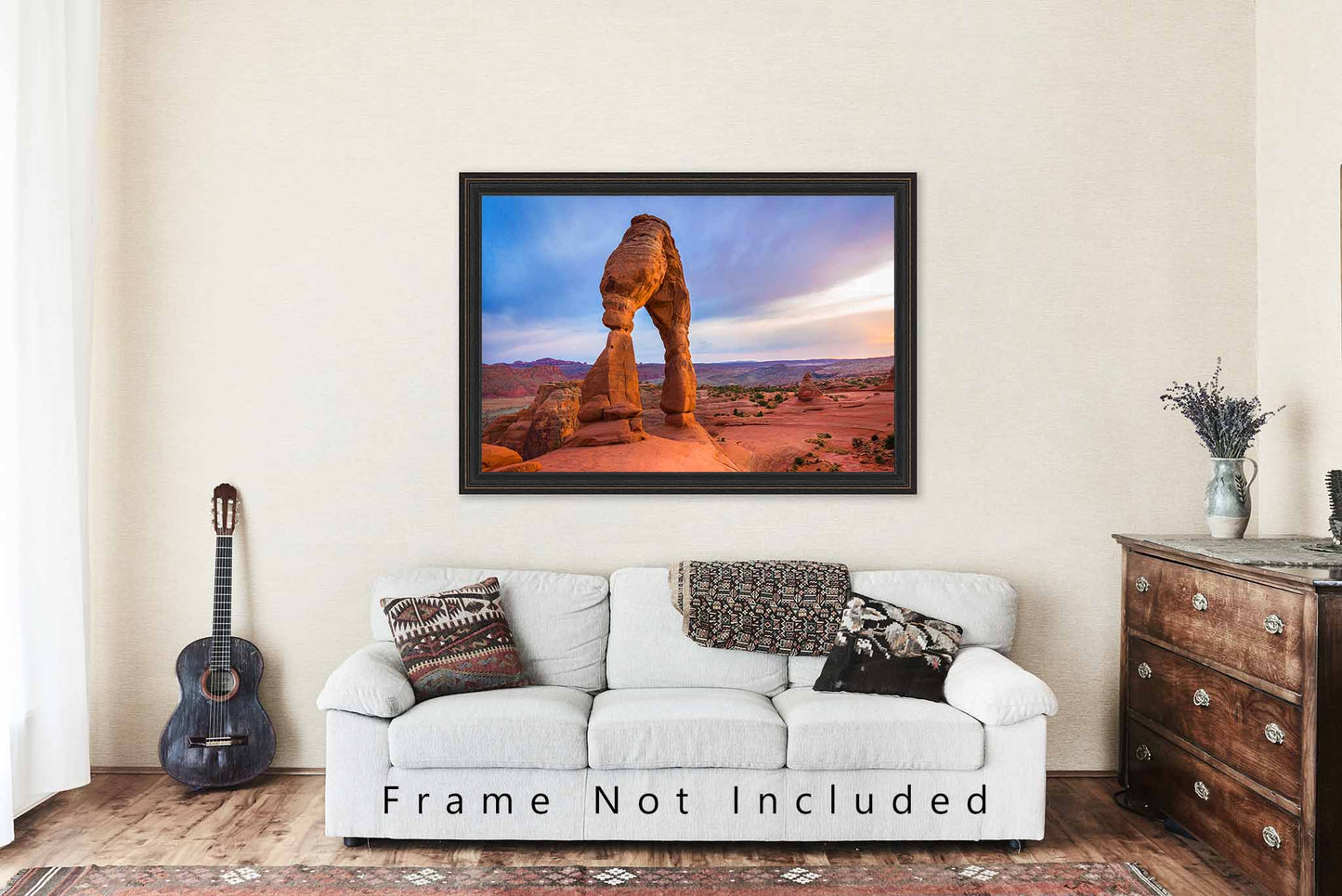 Desert Photography Print (Not Framed) Picture of Delicate Arch at Sunset in Arches National Park Utah Southwestern Wall Art Western Decor
