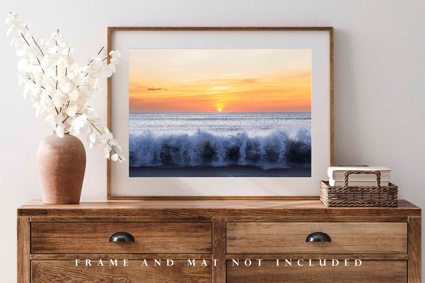 Outer Banks Photography Print | Beach Sunrise Picture | Crashing Waves Wall Art | North Carolina Photo | Coastal Decor | Not Framed