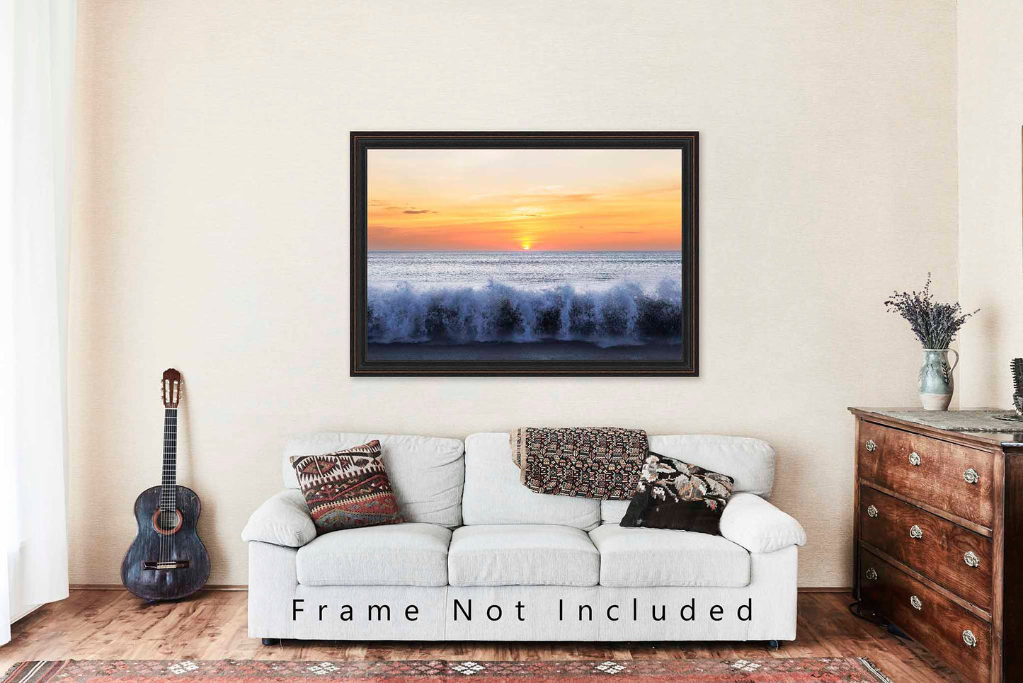 Outer Banks Photography Print | Beach Sunrise Picture | Crashing Waves Wall Art | North Carolina Photo | Coastal Decor | Not Framed
