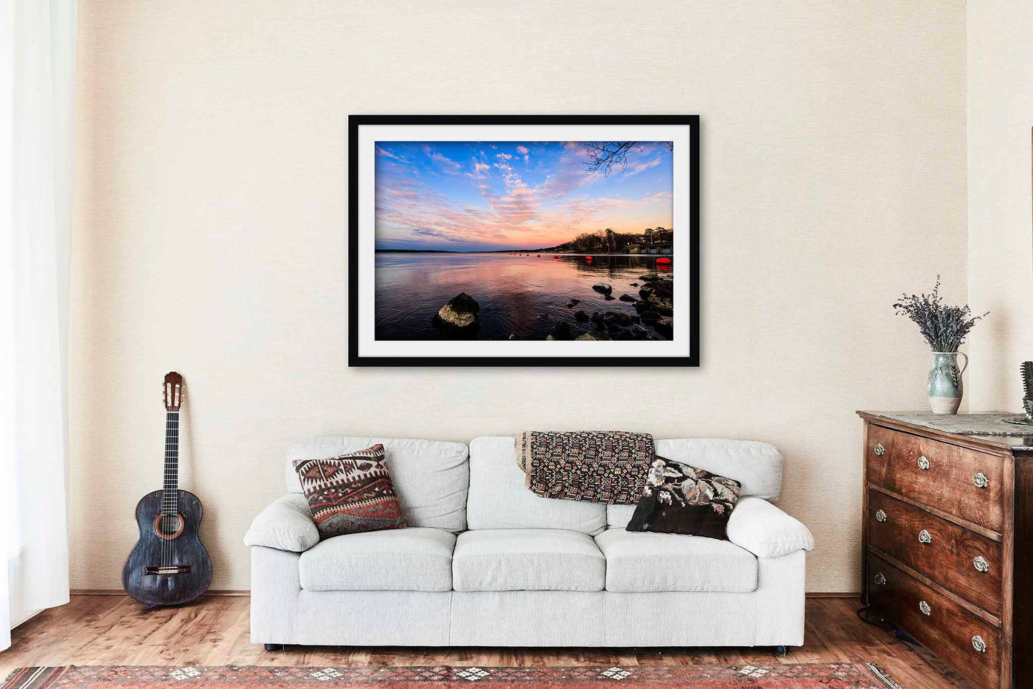 Grand Lake Framed and Matted Print | Sunset Photo | Oklahoma Decor | Landscape Photography | Vacation Wall Art | Ready to Hang