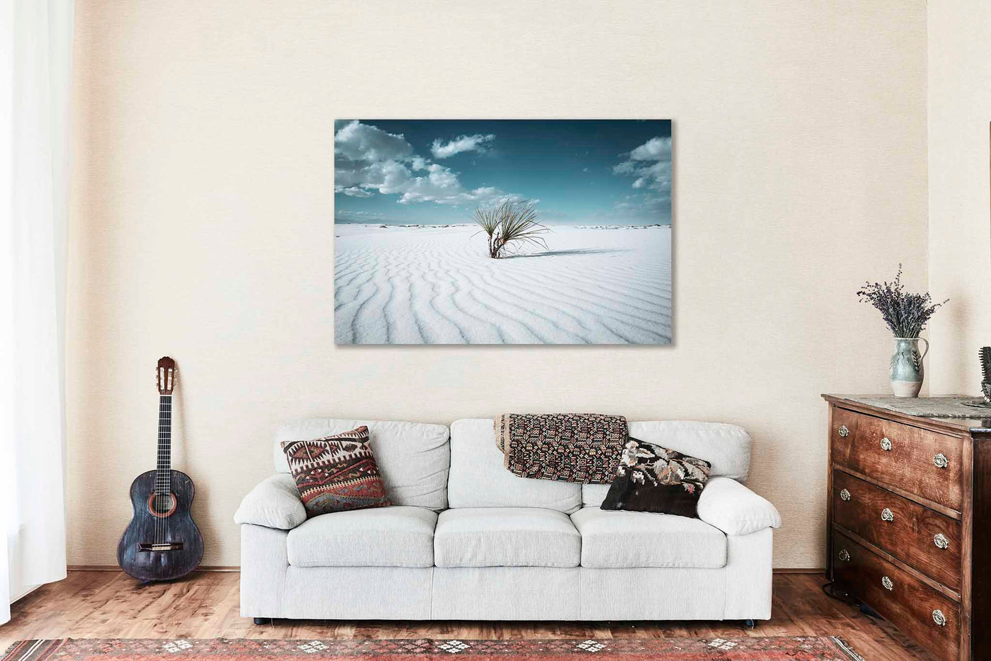 Yucca Plant Metal Print | White Sands National Park Photography | Retro Desert Wall Art | New Mexico Landscape Photo | Southwest Décor Decor | Ready to Hang